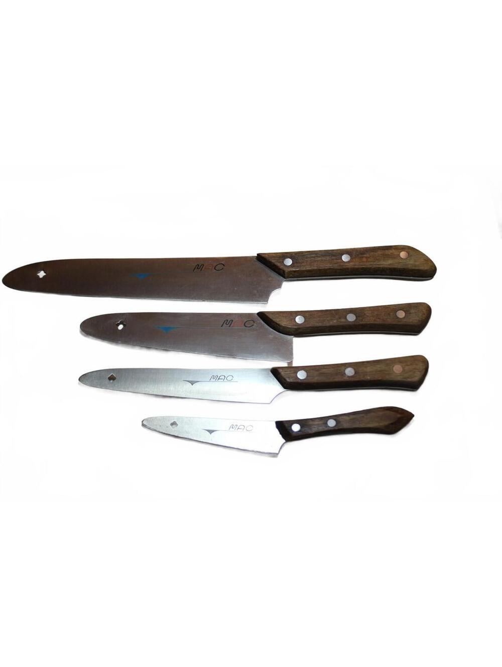 MAC Vintage Original Series 4 Piece Starter Kitchen Chef Knife Set Wood Japan